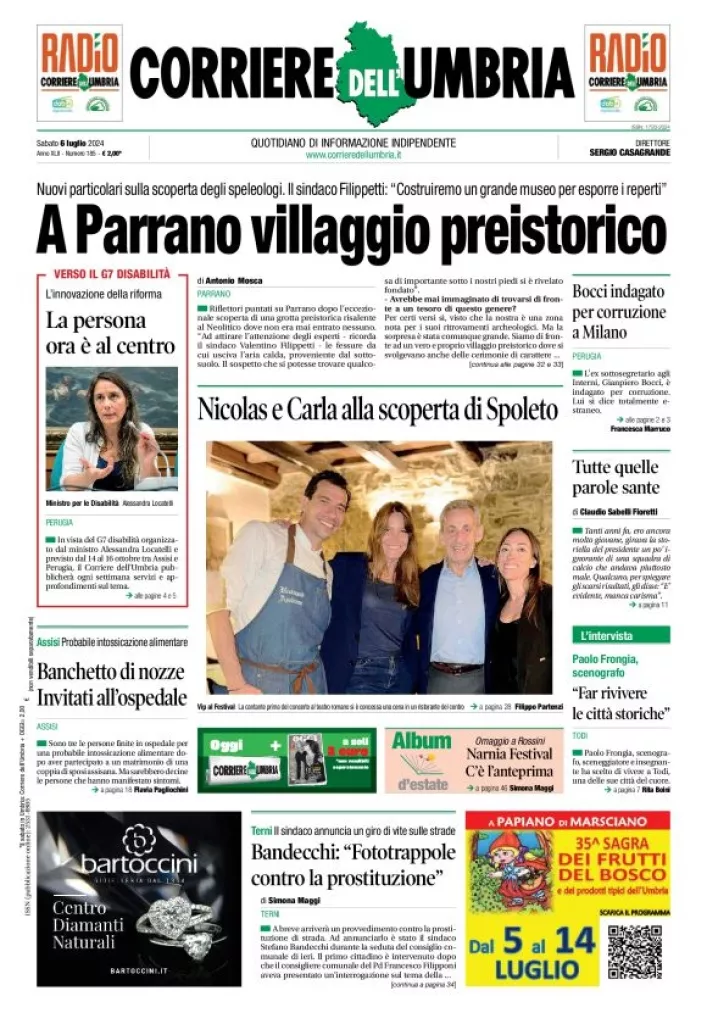 Prima-pagina-corriere umbria-del-2024-07-06